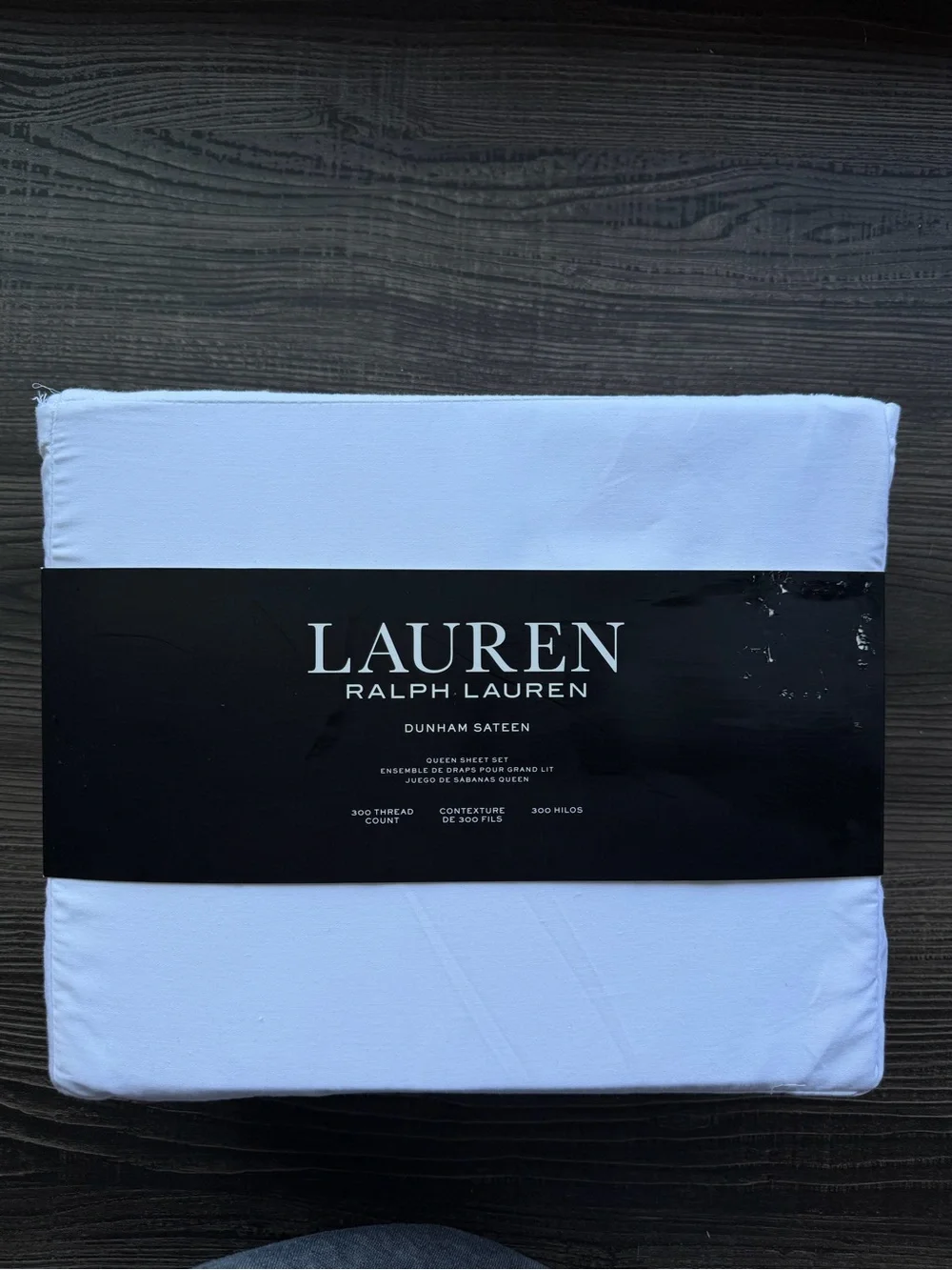 Ralph Lauren White Dunham Sateen Sheet Set